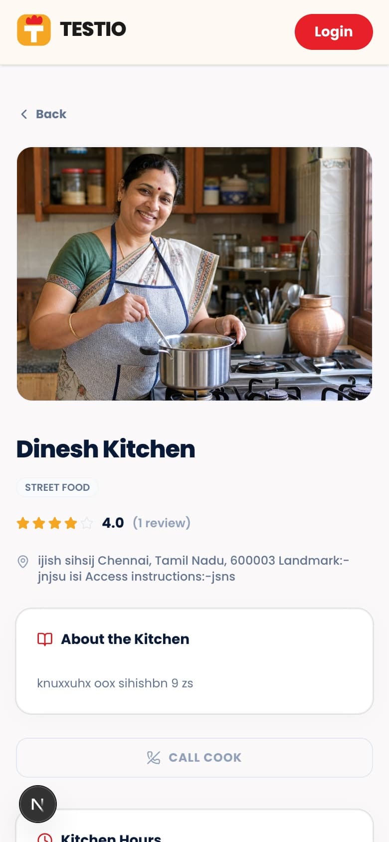 TESTIO app — Fresh at your door